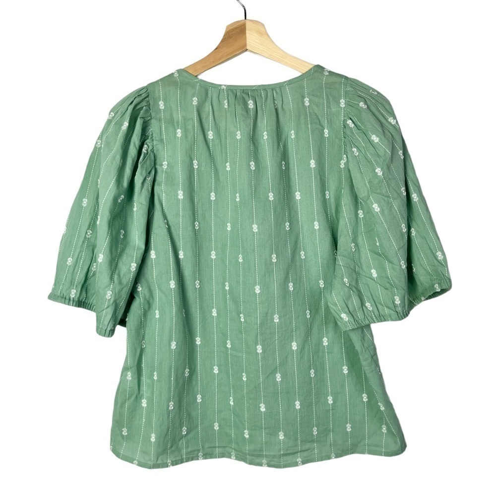 Universal Thread Green Printed Short Puff Sleeve … - image 3